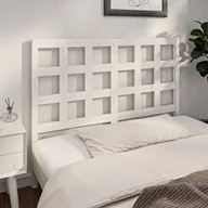 Inne meble do sypialni - vidaXL Wezgłowie łóżka, białe, 140,5x4x100 cm, lite drewno sosnowe - miniaturka - grafika 1