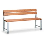 Wyposażenie miejsc publicznych - B2B Partner Ławka Mezzo z oparciem 179016 - miniaturka - grafika 1