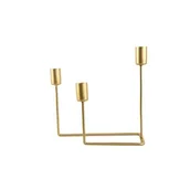 Świeczniki - Świecznik metalowy miedziany 10 x 20 cm - miniaturka - grafika 1