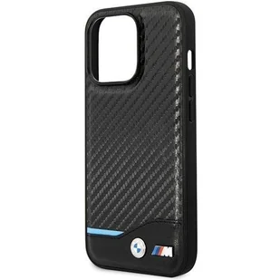 Etui BMW BMHCP13X22NBCK iPhone 13 Pro Max 6.7" czarny/black hardcase Leather Carbon - Etui i futerały do telefonów - miniaturka - grafika 6