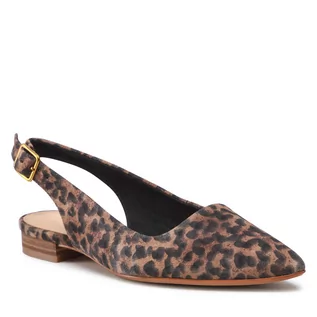 Sandały damskie - Clarks Sandały Laina15 Sling 261666804 Leopard Print - grafika 1