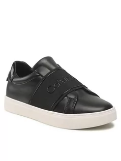 Slip on damskie - Calvin Klein Sneakersy Cupsole Slip On HW0HW01352 Czarny - grafika 1