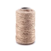 Półfabrykaty do biżuterii - SZNUREK JUTOWY DO MARKAMY 2MM 100G DALPRINT - miniaturka - grafika 1