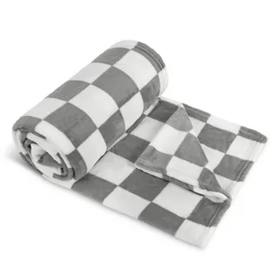 Bellatex Deka Kemping PLUS szara krata, 150 x 200 cm - Koce - miniaturka - grafika 1