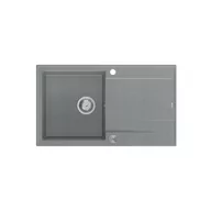Zlewozmywaki - QUADRON Zlewozmywak EVAN 111 szary, elementy stalowe, k.pneum. HCQE8650U5_BS_P2O0a - miniaturka - grafika 1