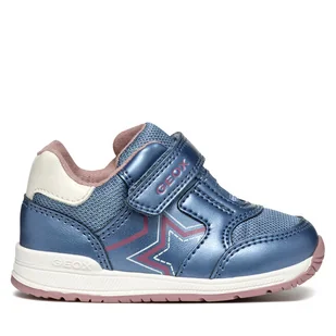 Sneakersy Geox B Rishon Girl B450LA 0NFEW C4239 Niebieski - Buty dla dziewczynek - miniaturka - grafika 1