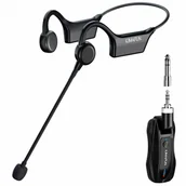 Akcesoria fotograficzne - Kimafun Mikrofon nagłowny bezprzewodowy KM-GWP91 (wodoodporność IP67) - miniaturka - grafika 1