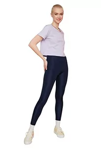 Trendyol damskie legginsy granatowe jasne disco, dzianinowe rajstopy, granatowy, XL - Rajstopy - miniaturka - grafika 1
