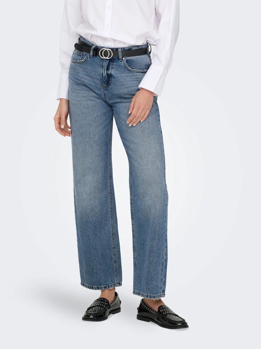 jeansy damskie only 15337153 lella medium niebieski denim