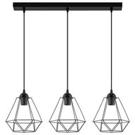 Lampy sufitowe - Inne LAMPA wisząca VEN W-L 1201/3 industrialna OPRAWA listwa ZWIS druciane klatki loft czarne VEN W-L 1201/3 - miniaturka - grafika 1