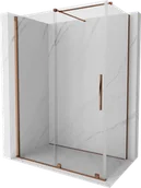 Kabiny prysznicowe - Mexen Velar kabina prysznicowa rozsuwana 130x70 cm, transparent, różowe złoto - 871-130-070-01-60 - miniaturka - grafika 1