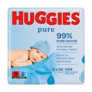 Chusteczki nawilżane - Huggies Chusteczki Nawilżane Pure Triplo 3X168 Szt - miniaturka - grafika 1