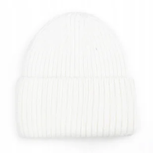 CZAPKA BEANIE DAMSKA WEŁNIANA WEŁNA ZIMOWA NA ZIMĘ 60% Angora MLECZNA - Czapki damskie - miniaturka - grafika 1