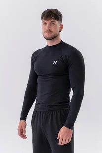 NEBBIA Koszulka męska Long-Sleeve Active Black L - Koszulki sportowe męskie - miniaturka - grafika 1