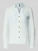 Koszule damskie - Bluzka koszulowa o kroju relaxed fit z czystej wiskozy model ‘BUMPY’ - miniaturka - grafika 1