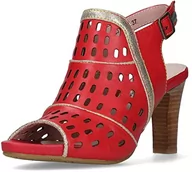 Sandały damskie - LAURA VITA ALCBANEO 62, Sandały damskie Heeled, czerwone, 40 EU, Czerwona, 40 EU - miniaturka - grafika 1