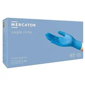 Rękawiczki jednorazowe - Rêkawice jednorazowe MERCATOR(R) pojedyncze nitrylowe 100 szt, Rozmiar:M - 100 Stück - miniaturka - grafika 1