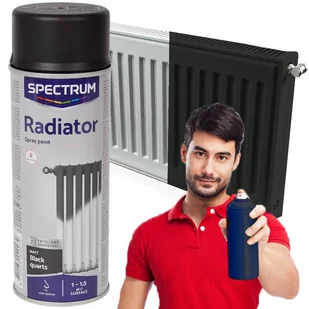 FARBA DO MALOWANIA GRZEJNIKÓW CZARNA MAT SPRAY - Farby i media malarskie - miniaturka - grafika 1