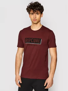 Koszulki męskie - Rip Curl T-Shirt Boxed CTERK9 Bordowy Standard Fit - grafika 1