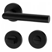 Klamki - Klamka UNO czarna na okrągłym szyldzie do WC Italian Line - miniaturka - grafika 1