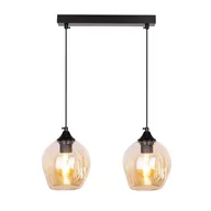 Lampy sufitowe - Candellux Lampa wisząca szklana czarno/brązowa 2xE27 Aspa 31-00583 32-00590 - miniaturka - grafika 1