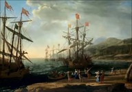 Plakaty - The Trojan Women Setting Fire to Their Fleet, Claude Lorrain - plakat Wymiar do wyboru: 60x40 cm - miniaturka - grafika 1