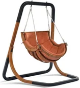 Fotele ogrodowe wiszące - Elior Fotel wiszący bujany terracotta W5-P99 - miniaturka - grafika 1