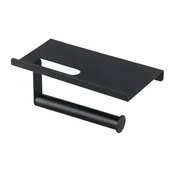 Stojaki i wieszaki na papier toaletowy - Wieszak na papier toaletowy SPARE 18 x 10 x 8 cm czarny - miniaturka - grafika 1