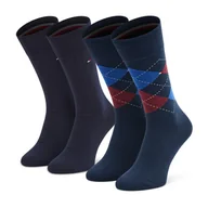Skarpetki męskie - Zestaw 2 par wysokich skarpet męskich Tommy Hilfiger 100001495 Granatowy - miniaturka - grafika 1