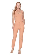 Spodnie damskie - Trendyol Damskie spodnie z wysokim stanem o wąskim kroju, pomarańczowy, 60 - miniaturka - grafika 1