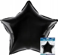 Balony i akcesoria - BALON FOLIOWY GWIAZDKA CZARNA DEKORACJA URODZINOWA NA PRZYJĘCIE 3D - miniaturka - grafika 1