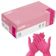 Rękawiczki jednorazowe - Rękawiczki nitrylowe EasyCare Pink - miniaturka - grafika 1