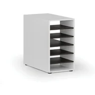 Inne meble biurowe - Szafka za półkami do stołu roboczego PRIMO WHITE, prawa, biały/wenge - miniaturka - grafika 1