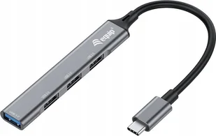 Equip USB Hub 4-portowy 3.1/C->1x3.0/3x2.0 o.Zasilacz Szary - Huby USB - miniaturka - grafika 1