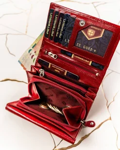 Zestaw prezentowy: pojemny portfel damski i brelok ze skóry naturalnej — Peterson - Breloki - miniaturka - grafika 7