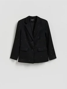 Reserved - Marynarka ze strasem - czarny - Marynarki i żakiety damskie - miniaturka - grafika 1