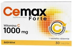 Biofarm CeMax Forte 1000mg 30 tabletek - Witaminy i minerały Biofarm CeMax Forte 1000mg 30 tabletek - Witaminy i minerały - miniaturka - grafika 1
