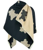 Apaszki i szaliki damskie - Ciepły szal szalik dwustronny misie dzianina - miniaturka - grafika 1