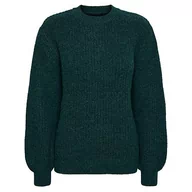 Swetry damskie - PIECES Damski sweter z dzianiny PCNANNA, Trekking Green, S - miniaturka - grafika 1