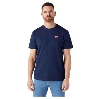 Koszulki męskie - Wrangler Męski t-shirt Sign Off Tee, grantowy, 4XL - grafika 1