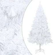 Choinki - vidaXL Sztuczna choinka o grubych gałązkach, biała, 210 cm, PVC - miniaturka - grafika 1