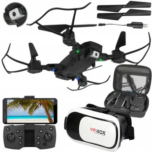 Dron z Kamerą Wi-Fi Android iOS Kompas Powrót Gogle Vr 3D 15min Zasięg 100m - Kompasy - miniaturka - grafika 1