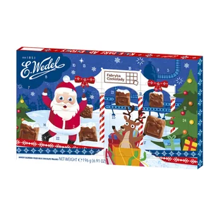 Kalendarz Adwentowy Pralinki z czekolady mlecznej nadziewane 196 g E.Wedel - Bombonierki i czekoladki - miniaturka - grafika 1