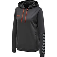 Bluzy damskie - hummel Hummel damska bluza z kapturem z poliestru, asfalt, L 204932-1525-L - miniaturka - grafika 1