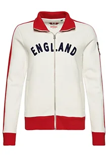 Superdry RS Football England Track Top W2012057A Winter White 10 Kobieta, Zimowy biały, 36 - Koszulki i topy damskie - miniaturka - grafika 1