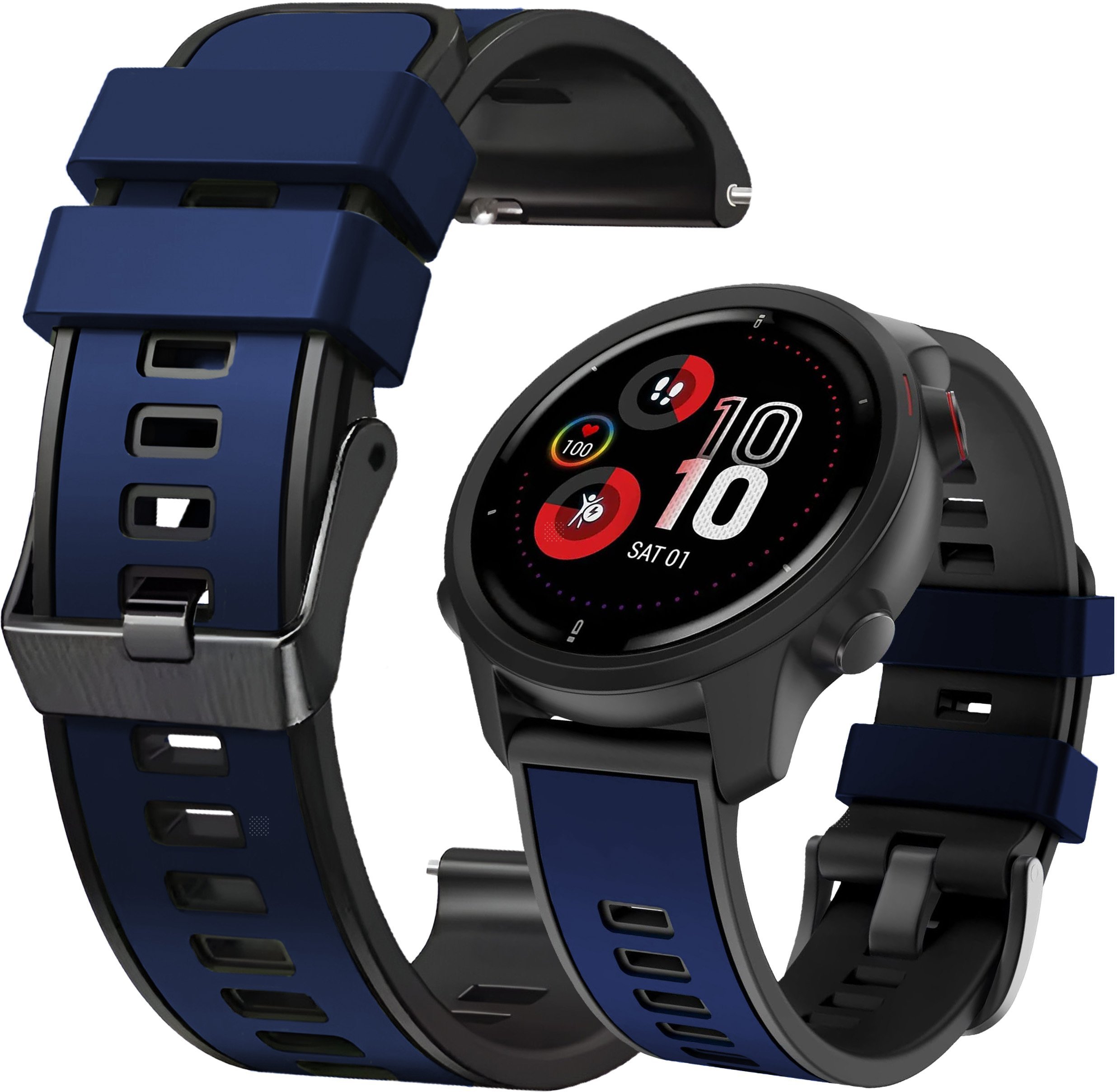 ChronSmarta Pasek ChronSmarta do smartwatch'a Huawei Watch GT 2 2e 3 4 5 46mm pro active classic elite se Granatowy