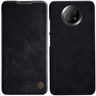Nillkin Qin skórzana kabura etui Xiaomi Redmi Note 9T 5G czarny - Etui i futerały do telefonów - miniaturka - grafika 1