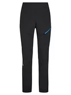 Spodenki męskie - Ziener Męskie spodnie softshellowe Nebl, długie biegi | wiatroszczelny przód, elastyczny tył, czarny, perski niebieski, 52 - miniaturka - grafika 1