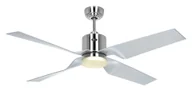 Wentylatory sufitowe - Energooszczędny wentylator sufitowy z oświetleniem LED i pilotem Eco Dynamix II-Z WiFi 132 cm chrom - miniaturka - grafika 1