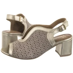 Sandały Beżowe+Złote 06920-04/00-1 (MA1340-a) Maciejka - Sandały damskie - miniaturka - grafika 1